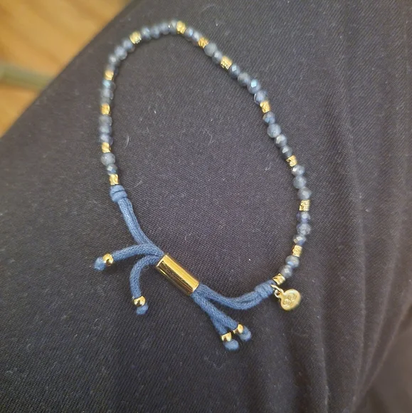 Gorjana Iolite Gold and Blue Beaded Bracelet Set of (2) Bracelets - Picture 2 of 5